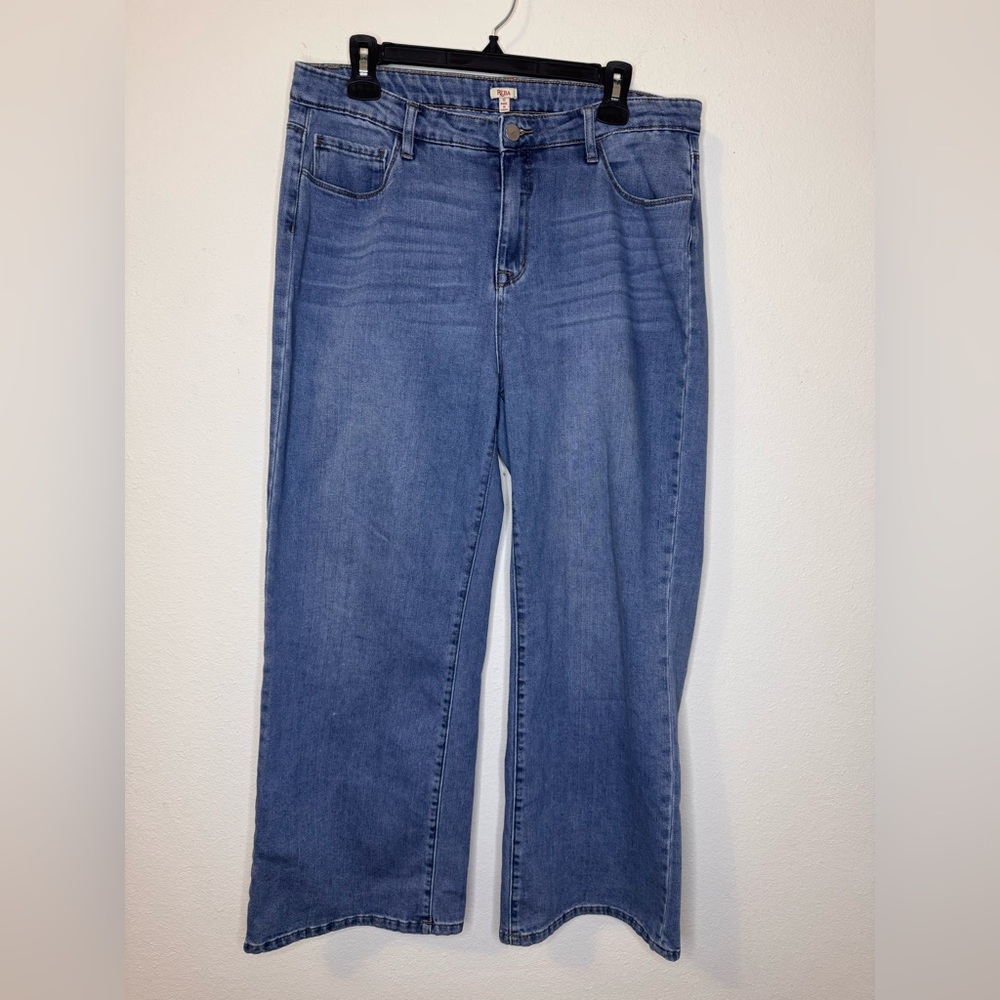 Reba Women's Wide Leg Blue Jeans